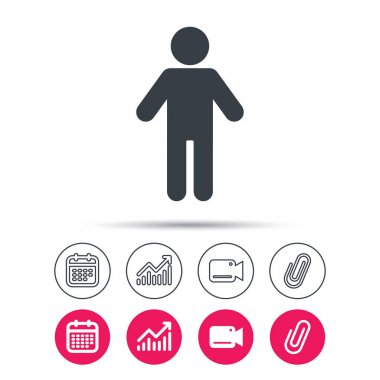 Adam simgesi. Erkek insan işareti.