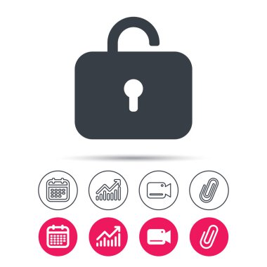 Kilit simgesi. Gizlilik soyunma işareti.