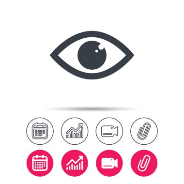 Göz simgesini. Gözün görme işareti.