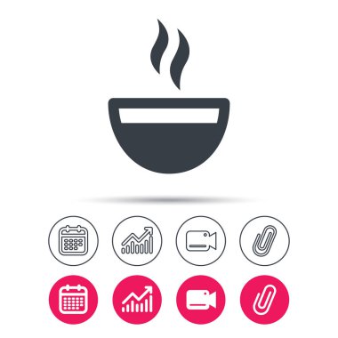 Kahve fincanı simge. Sıcak çay içmek işareti.