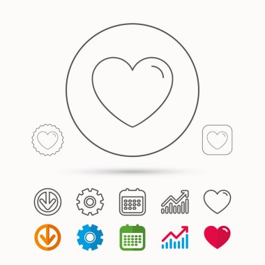 Aşk kalp simgesi. Yaşam sinyali.