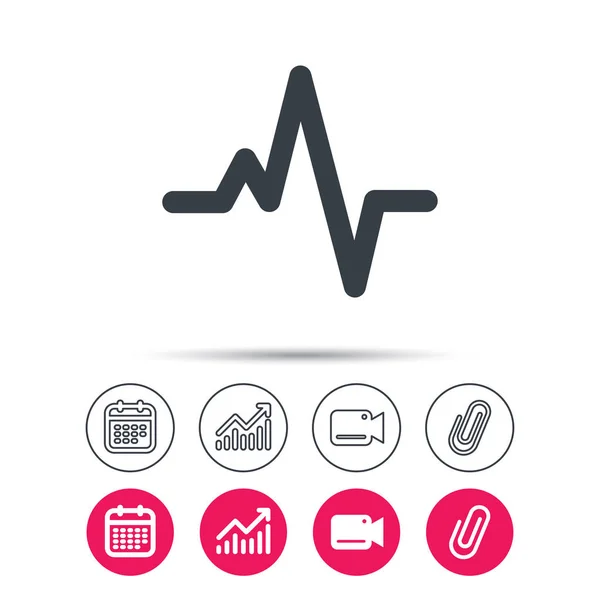 Heartbeat-ikonen. Kardiologi symbol. — Stock vektor