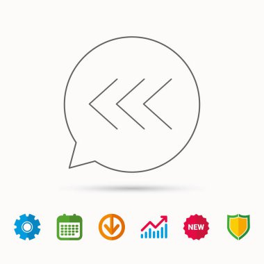 Sol ok simgesi. Önceki işaret.