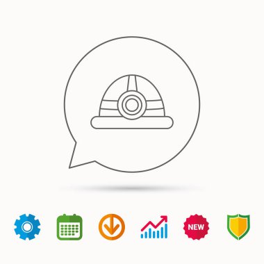 Mühendislik simgesi. Mühendis veya işçi kask.