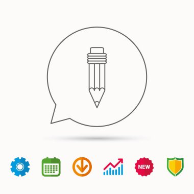 Kurşun kalem simgesini. Çizim aracı işareti.