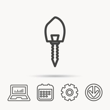 Dental implant simgesi. Ağız protez işareti.