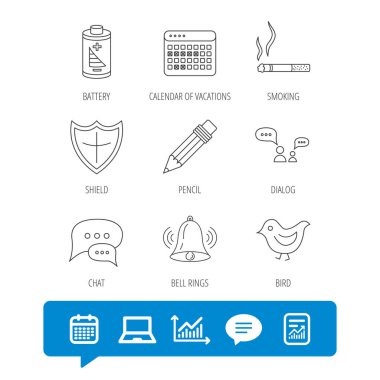 Pil, kalem ve Koruma Kalkanı simgeleri.