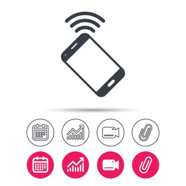 Cep telefonu simgesi. Cep telefonu iletişim.