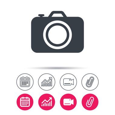 Kamera simgesi. Profesyonel photocamera işareti.