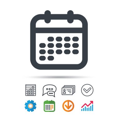 Takvim simgesini. Olaylar uyarı mektubu işareti.