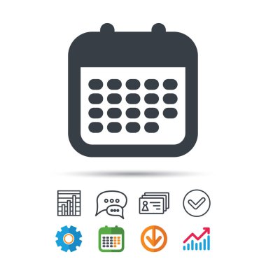 Takvim simgesini. Olaylar uyarı mektubu işareti.