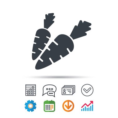 Havuç simgesi. Doğal sebze işareti.