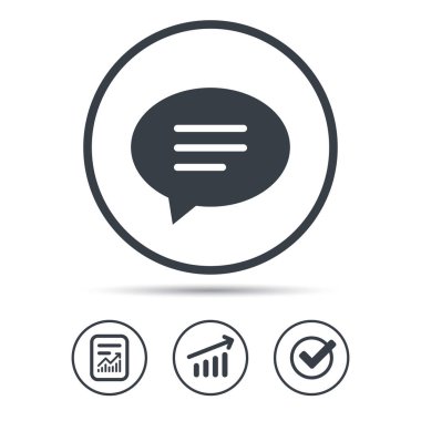 Konuşma balonu simgesinin. Sohbet işareti.