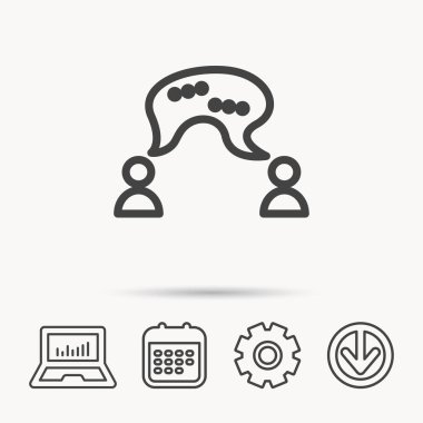 Sohbet simgesi. Yorum mesaj işareti.