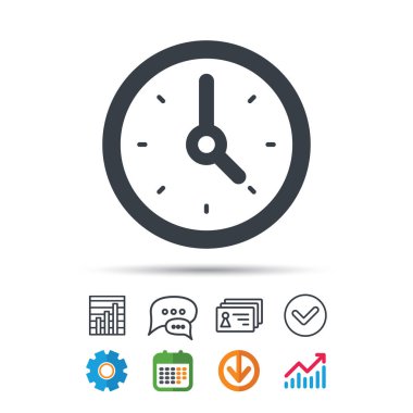 Saat simgesi. Makineyle ilgili seyretmek işareti.