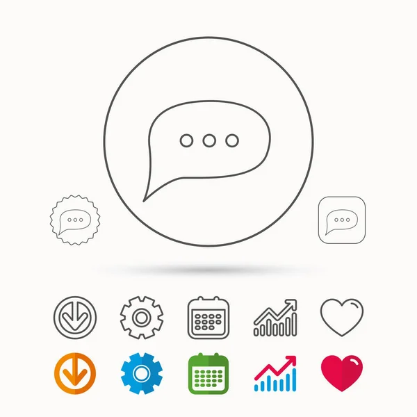 Chat-pictogram. Commentaar bericht teken. — Stockvector