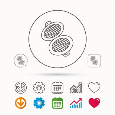 Tost makinesi simgesi. Mutfak pişirme aracı işareti.