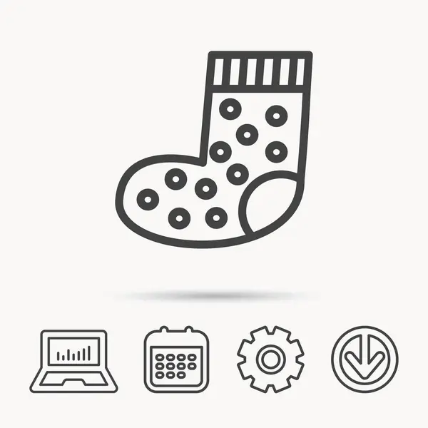 Socken-Symbol. Babyunterwäsche. — Stockvektor