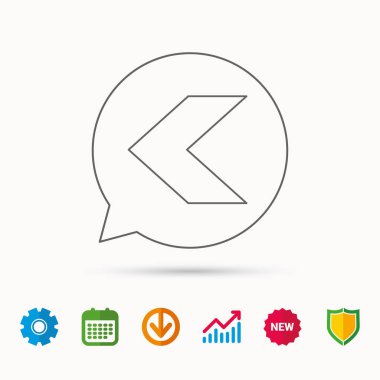 Geri ok simgesi. Önceki işaret.