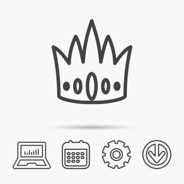 Taç simgesi. Kraliyet Kral şapka işareti.