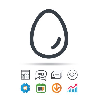 Yumurta simgesi. Kahvaltı yemek işareti.