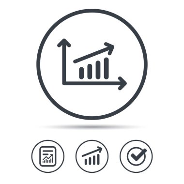 Grafik simgesi. İş analizi işareti grafik.