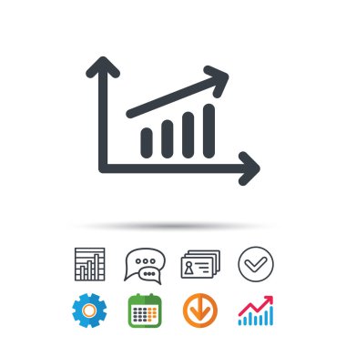 Grafik simgesi. İş analizi işareti grafik.