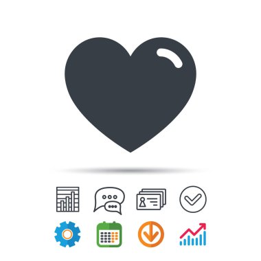 Kalp simgesi. Romantik aşk işareti.