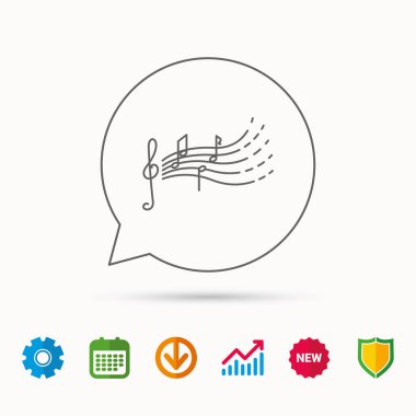 Çocuklar kutsal kişilerin resmi için şarkılar. Müzik notaları, melodi işareti.