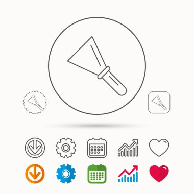 Spatula simgesi. Onarım aracı işareti bitirme.