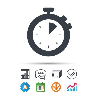 Kronometre simgesi. Zamanlayıcı veya saat aygıt işareti.