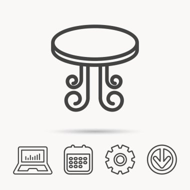 Vintage tablo simgesi. Mobilya Danışma işareti.