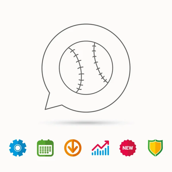 Baseball icon. Sport ball sign.