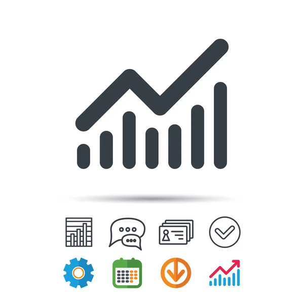 Icono gráfico. Signo de gráfico de analítica empresarial . — Vector de stock