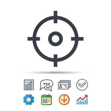 Hedef simgesi. Crosshair amaç işareti.