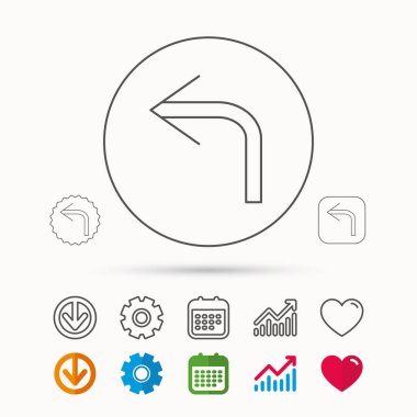 Sol ok simgesini açın. Önceki işaret.