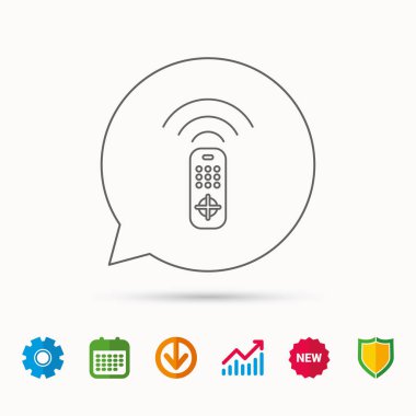 Uzaktan kumanda simgesi. TV kanalları işareti.