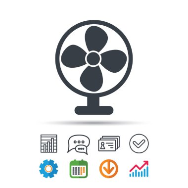 Vantilatör simgesi. Hava havalandırma veya fan işareti.