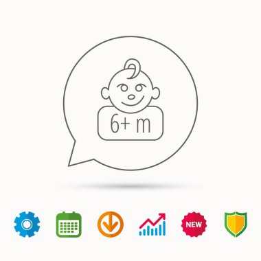 Bebek yüz simgesi. Yeni doğan çocuk işareti.