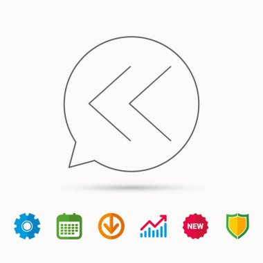 Geri ok simgesi. Önceki işaret.