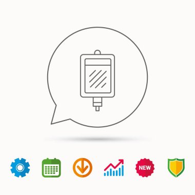 Kan bağışı simgesi. Tıp damla sayacı işareti.