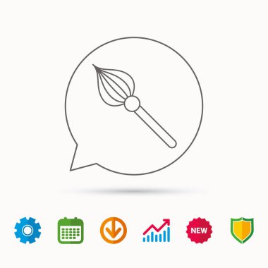 Fırça simgesi. Boya Fırçası aracı işareti.