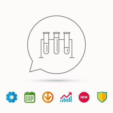 Laboratuvar ampul simgesi. Kimya işareti.