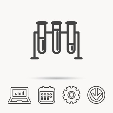 Laboratuvar ampul simgesi. Kimya işareti.