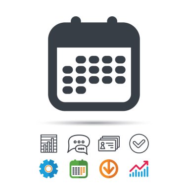 Takvim simgesini. Olaylar uyarı mektubu işareti.