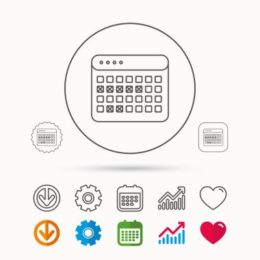 Takvim simgesini. Tatil Organizatör işareti.