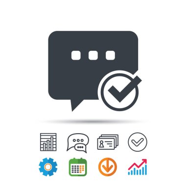 Kene simgesi ile sohbet. Konuşma balonu işareti.