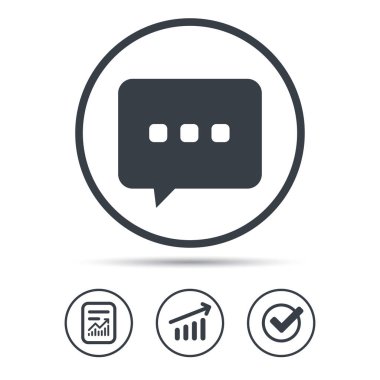 Sohbet simgesi. Konuşma balonu işareti.