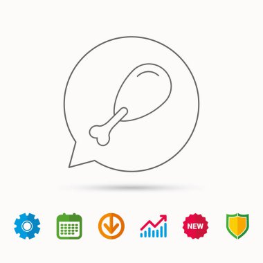 Tavuk bacağı simgesi. Baget işareti.