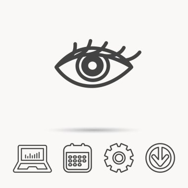 Göz simgesini. İnsan vizyon işareti.